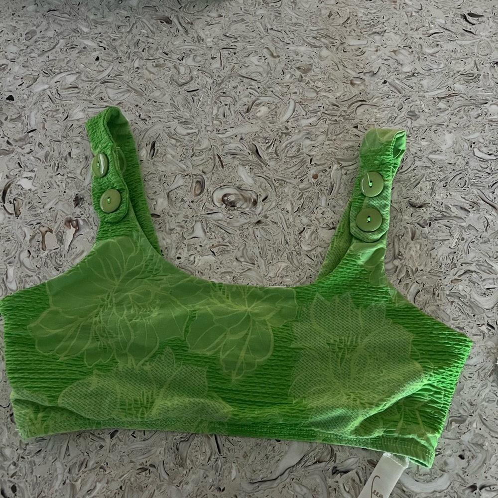 Seea Large Bikini Top Georgia Citron Free People Anthropologie Green Lime Green